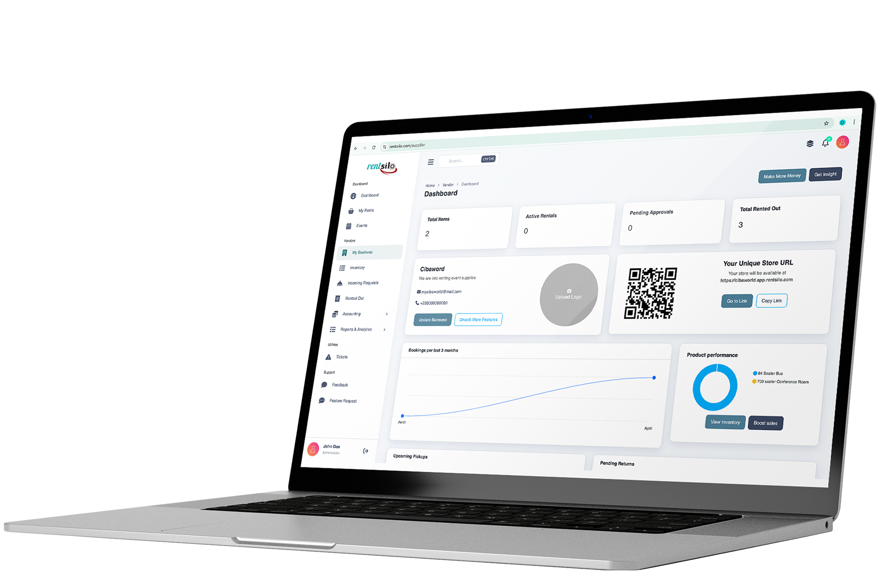vendor rental platform